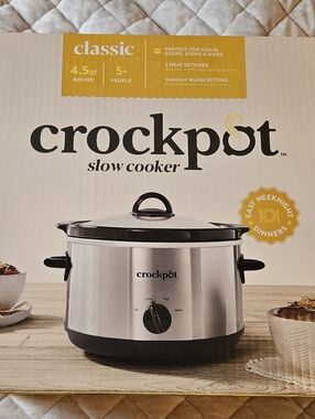 Crockpot Classic 4.5-Quart Slow Cooker - Stainless Steel